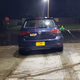 I don’t have a lot of pictures of the damaged plate on the car (because it was ugly) but you can see from this mid-autumn picture that it wasn’t pretty, even from a distance.